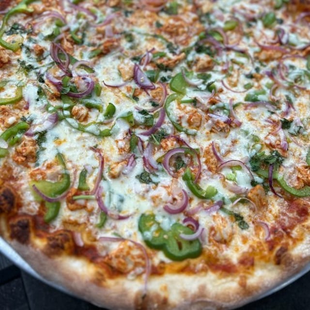 Butter Chicken Pizza.