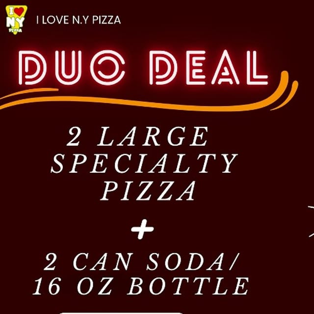 Double Deal (2 Large Pizza, 16 Oz Drink).