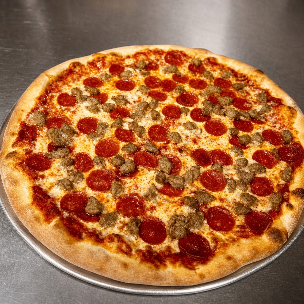 Pepperoni Sausage Pizza.