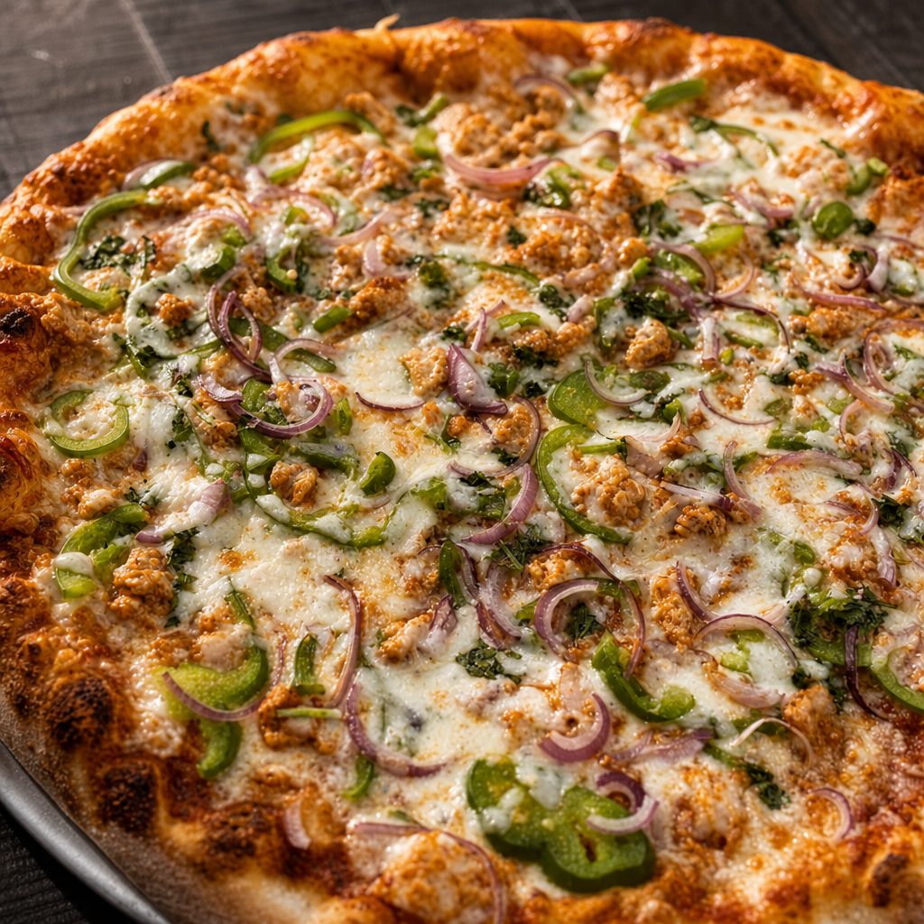 Butter Chicken Pizza.