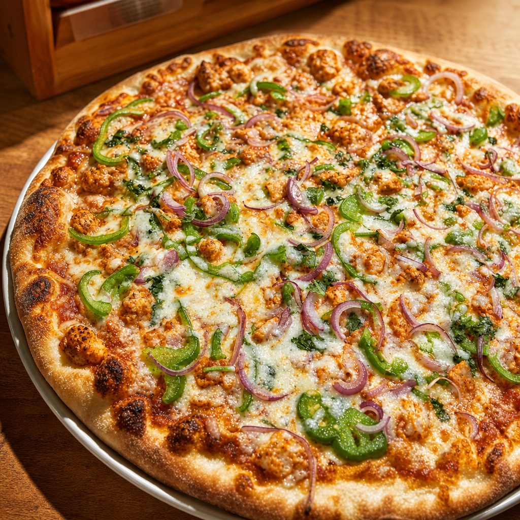 Butter Chicken Pizza.