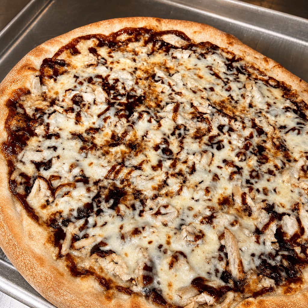 BBQ Chicken Pizza.